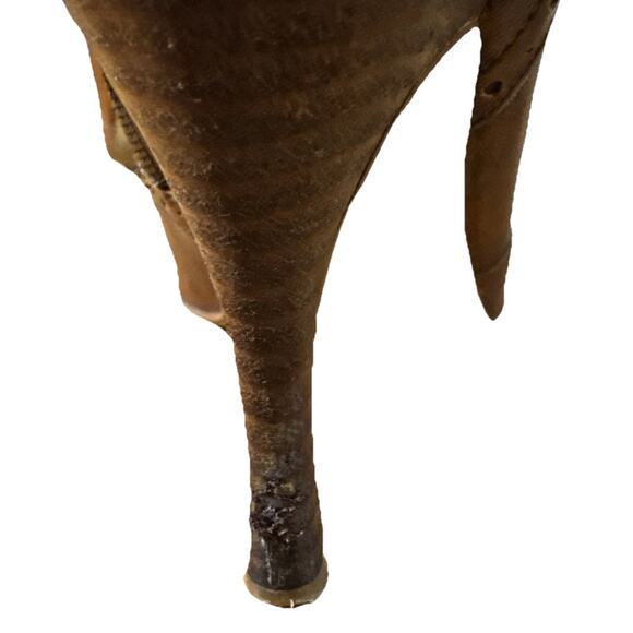 Enzo Angiolini Women's 9.5M Brown Leather Easena Ankle Side Zip Stiletto Booties - Picture 5 of 5